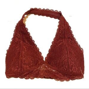 Gilly Hicks Sydney Lace Bralette Dark Red Maroon Women’s Size XS